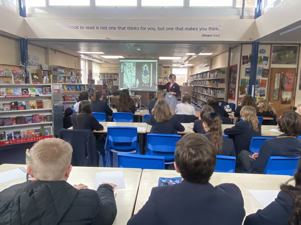 RBALibrary's tweet photo. @merrowchild starting off P5 with a wonderful chat to students. 

We’re discussing BookTok, Publishing, LGBTQ+ and Setting the Scene https://t.co/qHcUTkaPOa