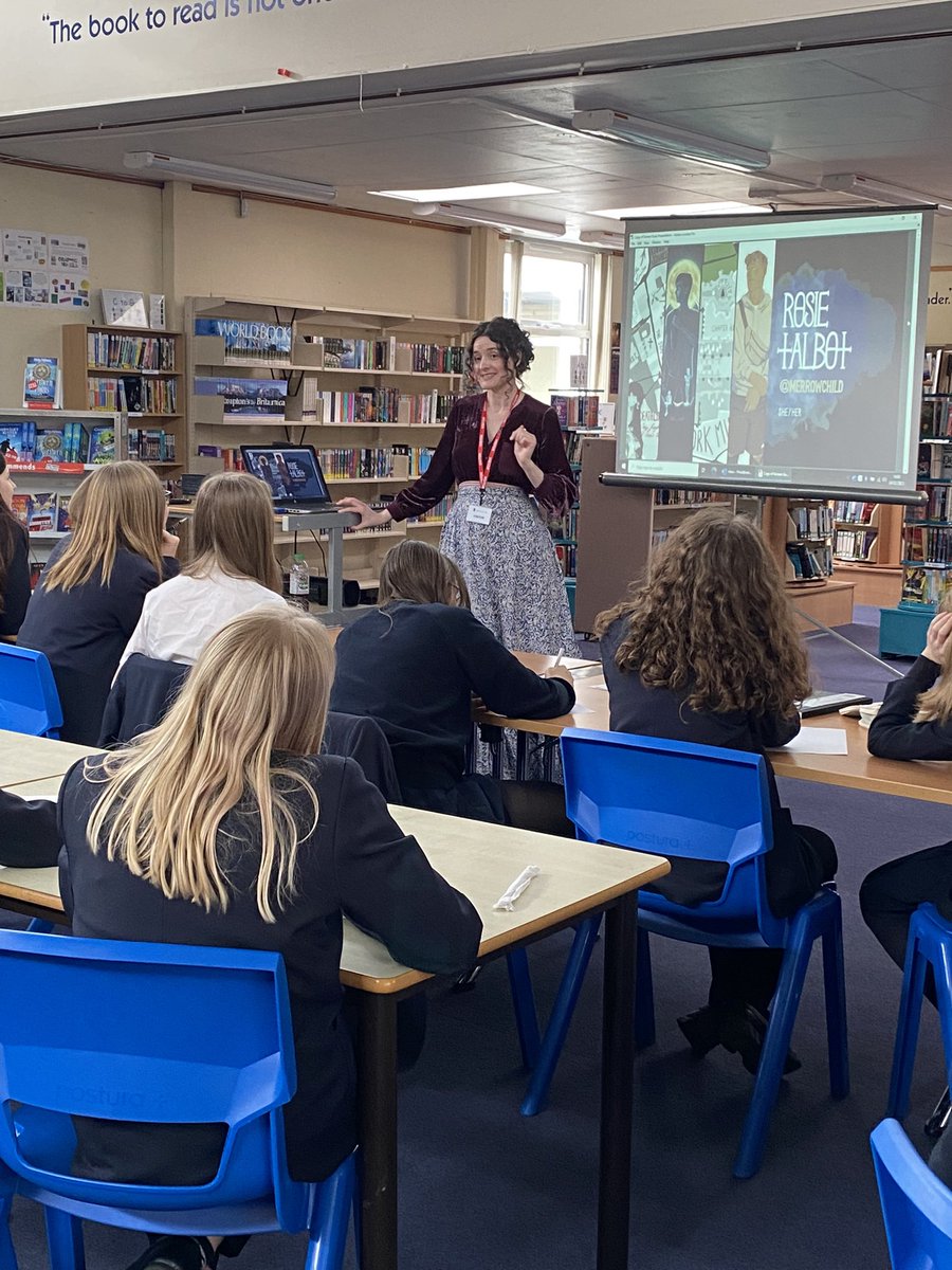 RBALibrary's tweet photo. @merrowchild starting off P5 with a wonderful chat to students. 

We’re discussing BookTok, Publishing, LGBTQ+ and Setting the Scene https://t.co/qHcUTkaPOa