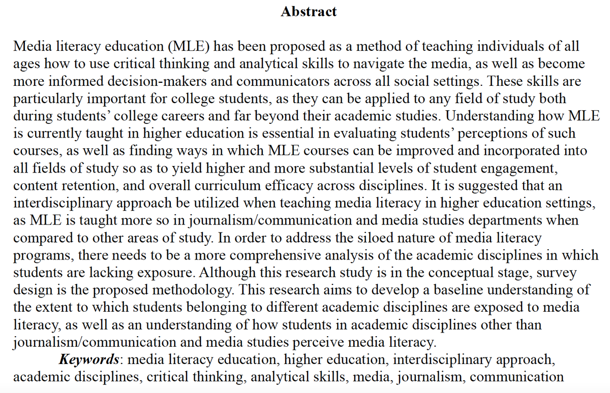 Coming up this morning at #AEJMCMidwinter: Understanding Media Literacy Education in an Interdisciplinary Context. From McKenna Premus of <a href="/UMN_HSJMC/">Hubbard SJMC</a>. 10:40 a.m. in Room 2520.