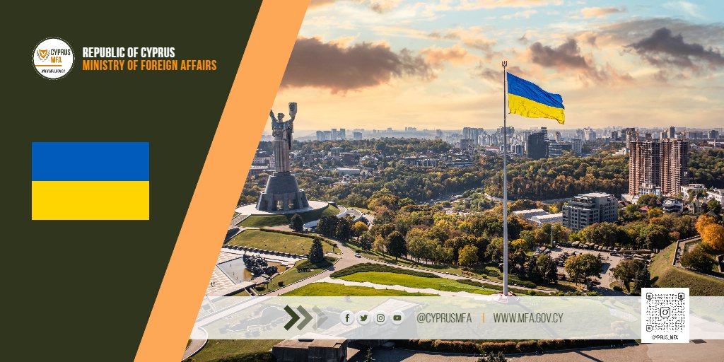 #OTD 24 February 2022 #Russia launched a full-scale invasion against Ukraine | #Cyprus 🇨🇾 reiterates its  support to the Independence, Sovereignty and Territorial Integrity of all states and express solidarity to the Government and people of #Ukraine #WeStandWithUkraine 🇺🇦