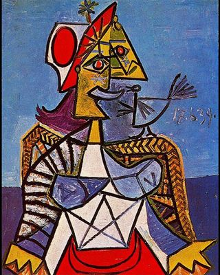 HafedhHemayed's tweet photo. "Qui voit la figure humaine correctement ? Le photographe, le miroir ou le peintre ? " Pablo Picasso

'Femme assise' 1939
#pablo #picasso #pablopicasso #Seatedwoman #cubism #Neoclassicist #Surrealistperiod #portrait #cubism #postimpressionism #neoclassicism #surrealism https://t.co/YYbcAPnXEY