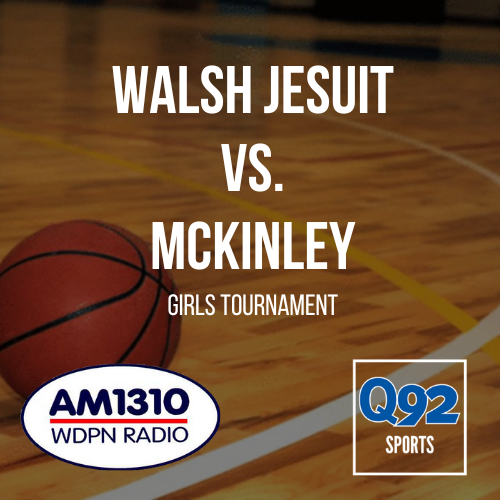 Q92Sports's tweet photo. Tonight on https://t.co/UC22iRgJS7 at 7pm it's the @OHSAASports Girls D.1 (N/E 1) District Final between (5) @walshjusuitwbb and (2) @mck_bball . Pregame is set for 6:45pm.  @JonBozeka will have the call.  #Q92Sports https://t.co/jEzMa4eqzC