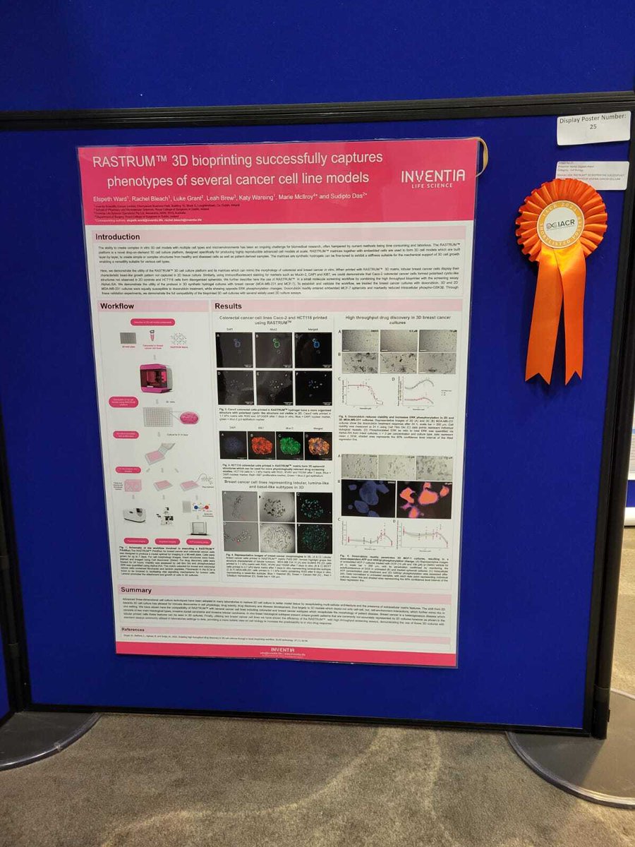 InventiaLifeSci's tweet photo. It's the final day of #IACR2023 🙌 Come chat with @ElspethWard2 & @BleachRachel to learn how you can fast track your cancer research with RASTRUM's predictable matrix and model performance.
#CancerResearch #DrugDiscovery #AdvancedCellModels https://t.co/Ll2tNR1RqP