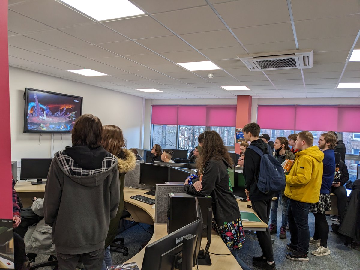 WakefieldDig's tweet image. Event well under way with our @wakefielddig Games Development students raising awareness for #gameblast23 at @wakeycollege