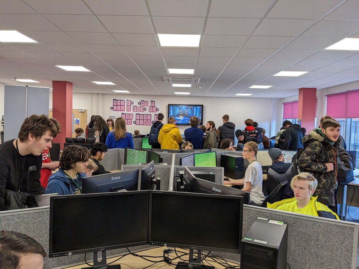 WakefieldDig's tweet image. Event well under way with our @wakefielddig Games Development students raising awareness for #gameblast23 at @wakeycollege