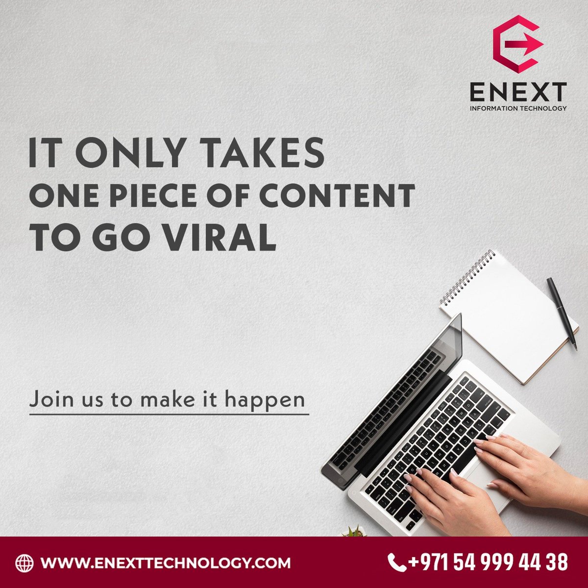 ENEXT Information Technology (@enexttechnology) on Twitter photo ๐๐จ ๐ฒ๐จ๐ฎ ๐ฐ๐๐ง๐ญ ๐ญ๐จ ๐๐ซ๐๐๐ญ๐ ๐ฌ๐จ๐ฆ๐๐ญ๐ก๐ข๐ง๐ ๐๐ฆ๐๐ณ๐ข๐ง๐ ๐ญ๐ก๐๐ญ ๐๐จ๐ฎ๐ฅ๐ ๐ฉ๐จ๐ญ๐๐ง๐ญ๐ข๐๐ฅ๐ฅ๐ฒ ๐ ๐จ ๐ฏ๐ข๐ซ๐๐ฅ?
๐๐จ๐ข๐ง ๐ฎ๐ฌ ๐ญ๐จ๐๐๐ฒ ๐๐ง๐ ๐ฅ๐๐ญ'๐ฌ ๐ฌ๐๐ ๐ฐ๐ก๐๐ญ ๐ฐ๐ ๐๐๐ง ๐๐ซ๐๐๐ญ๐ ๐ญ๐จ๐ ๐๐ญ๐ก๐๐ซ! #digitalmarketing #onlinemarketing #enext ๐๐จ ๐ฒ๐จ๐ฎ ๐ฐ๐๐ง๐ญ ๐ญ๐จ ๐๐ซ๐๐๐ญ๐ ๐ฌ๐จ๐ฆ๐๐ญ๐ก๐ข๐ง๐ ๐๐ฆ๐๐ณ๐ข๐ง๐ ๐ญ๐ก๐๐ญ ๐๐จ๐ฎ๐ฅ๐ ๐ฉ๐จ๐ญ๐๐ง๐ญ๐ข๐๐ฅ๐ฅ๐ฒ ๐ ๐จ ๐ฏ๐ข๐ซ๐๐ฅ?
๐๐จ๐ข๐ง ๐ฎ๐ฌ ๐ญ๐จ๐๐๐ฒ ๐๐ง๐ ๐ฅ๐๐ญ'๐ฌ ๐ฌ๐๐ ๐ฐ๐ก๐๐ญ ๐ฐ๐ ๐๐๐ง ๐๐ซ๐๐๐ญ๐ ๐ญ๐จ๐ ๐๐ญ๐ก๐๐ซ! #digitalmarketing #onlinemarketing #enext