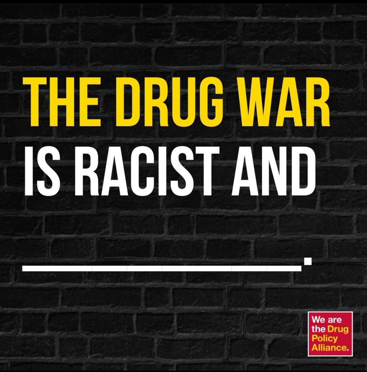 We’ll start: a lie! 51 years ago, Nixon declared the war on drugs, and it’s been a disaster. It’s clear that this war was not about drugs, it was about social control and harming certain communities (i.e. Black, Brown, and poor communities). 
What do you think about the drug war?