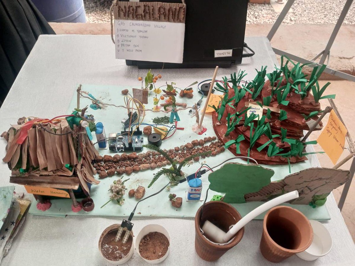 YNnagaland's tweet photo. Our #IBMSTEMforGirls students from GHS Chumoukedima Village make their mark at the national hackathon, 'Hack to the Future- the Green Edition,' with their innovative prototype, Smart Terrace Field, winning the Local Creator trophy! Congratulations! #YouthNet #YNnagaland https://t.co/HWGLzxZeBq