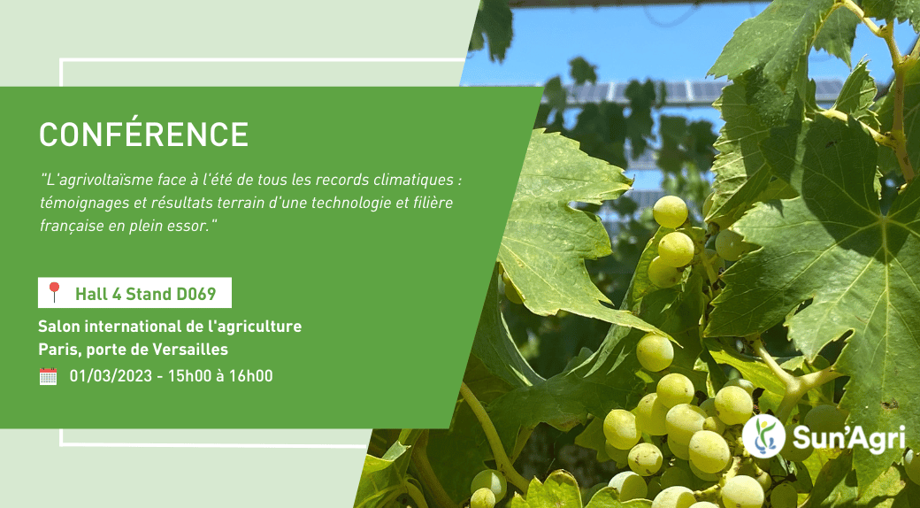 Sun__Agri's tweet photo. Sun'Agri au Salon International de l'Agriculture 👩‍🌾
On vous donne rendez-vous le 𝗺𝗲𝗿𝗰𝗿𝗲𝗱𝗶 𝟭𝗲𝗿 𝗺𝗮𝗿𝘀 sur le stand de @FermeDigitale pour une conférence animée par l'équipe dirigeante de Sun'Agri et en présence d'Adrien Clair, Sun'Agriculteur. #SIA2023 https://t.co/nF4fGYb5xz