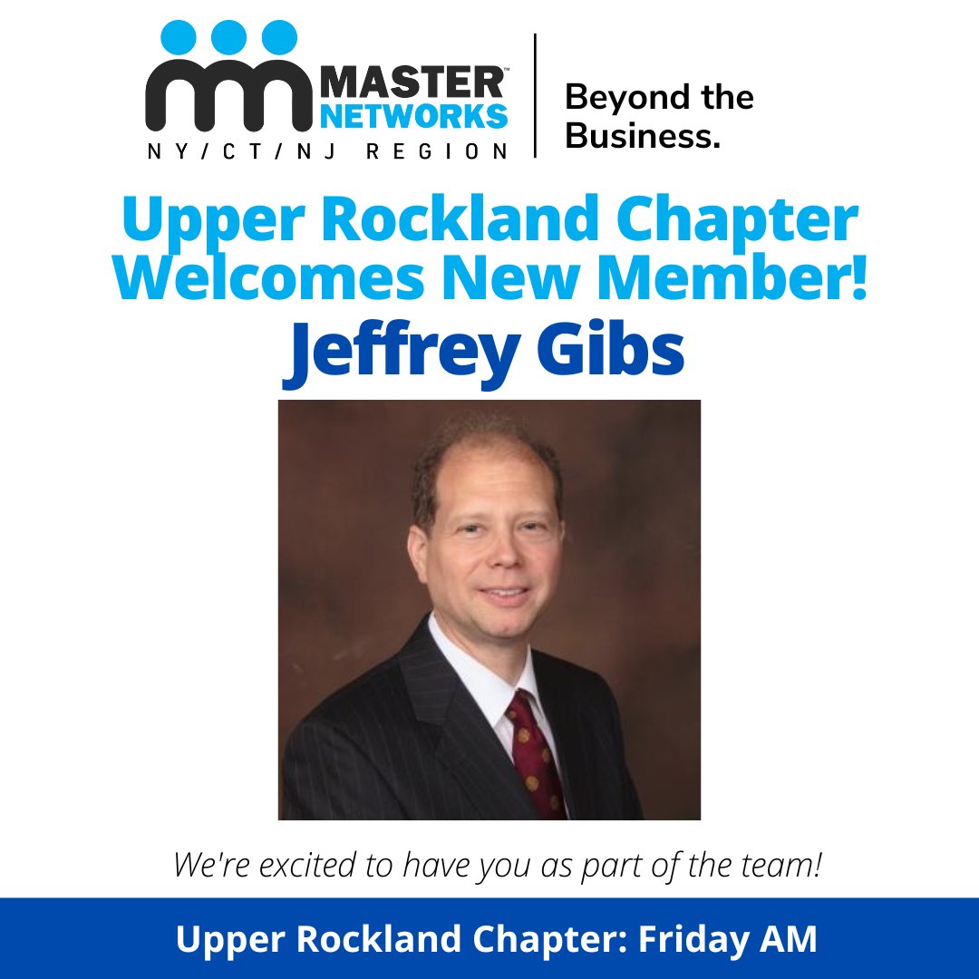 Networking_NY's tweet image. 🌟Welcome Jeffrey Gibs🌟

Jeffrey, with Volumetric Fund., has joined the Upper Rockland Friday AM Chapter and is filling the Financial - Stocks seat 👋😊

"Your Neighborly Mutual Fund"

Visit volumetric.com for more information!
🔵
⚫
🔵
#masternetworks #Rockland