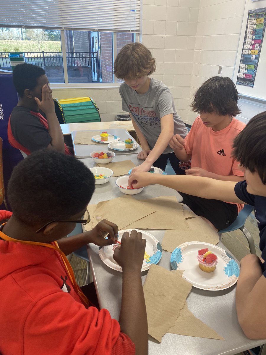 My class was reading about the Gilder Science Center opening at the Natural Museum of History in NYC in our @n2yllc story!   We made butterfly cupcakes and our Charger Unified buddies helped us follow the recipe.  
<a href="/AFMSChargers/">Apex Friendship Middle School</a>