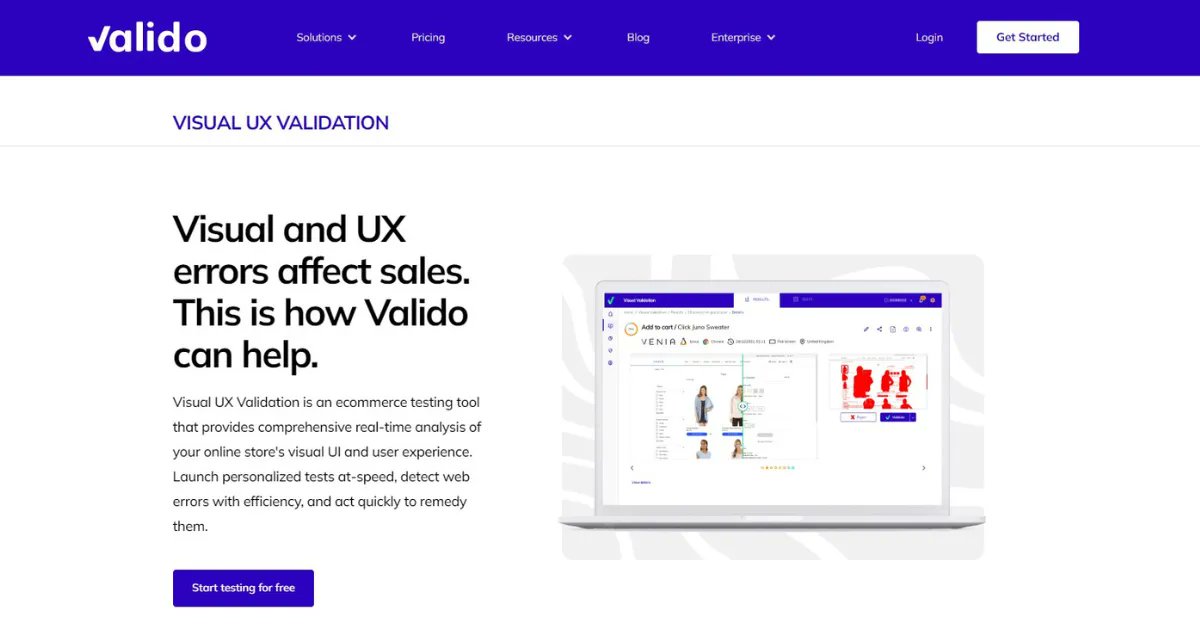 orienteed's tweet image. 👩💻 Sin código, ni secuencias de comandos. Evalúa tu #comercioelectronico con confianza.
🚀 Empieza a identificar hoy, los errores visuales que no dejan crecer tus ventas.
Prueba Valido Visual UX Validation gratis aquí: buff.ly/3Y0JroQ
#visualvalidation #webscores