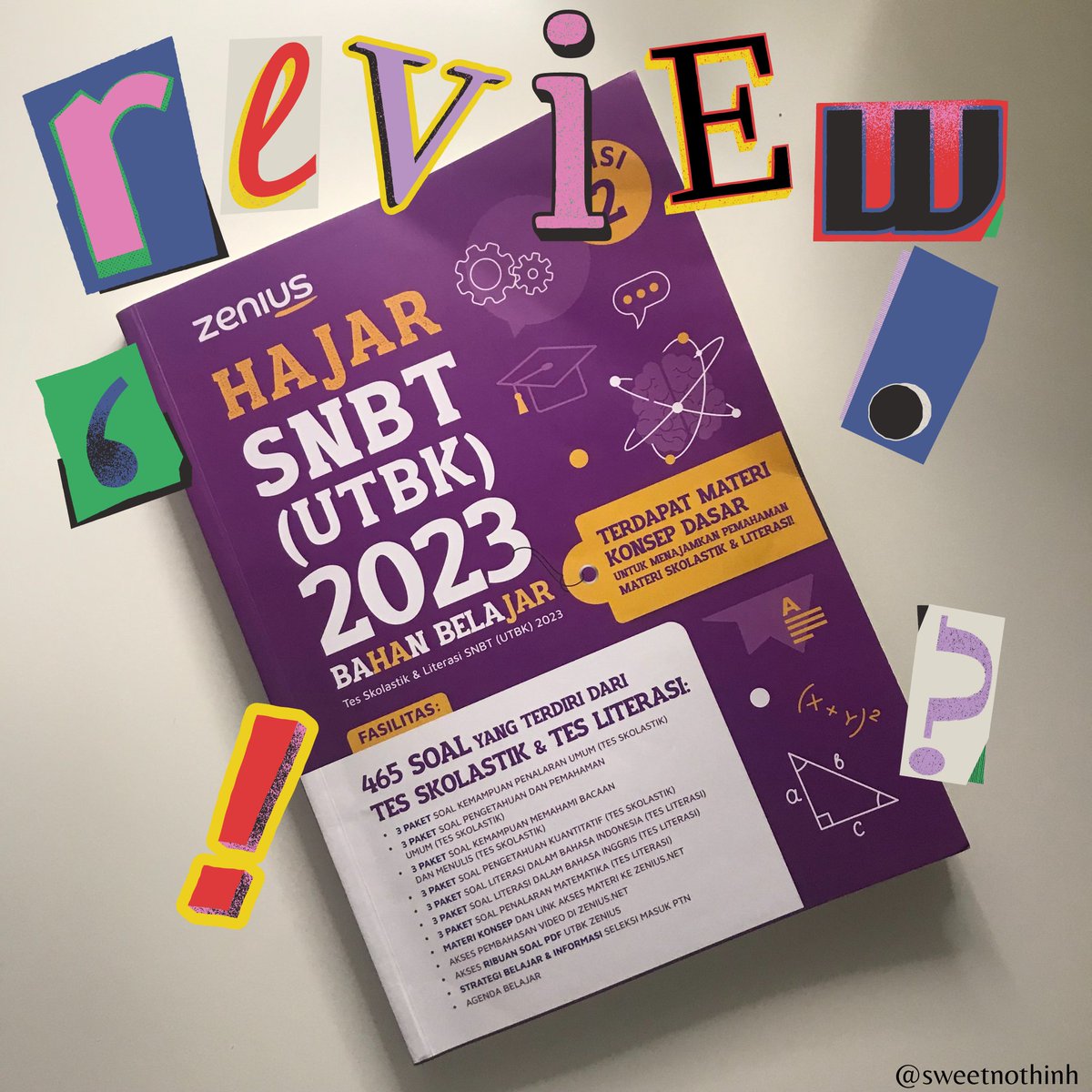 sweetnothinh's tweet photo. Review buku Hajar SNBT @zeniuseducation https://t.co/xL3NNb4a5t