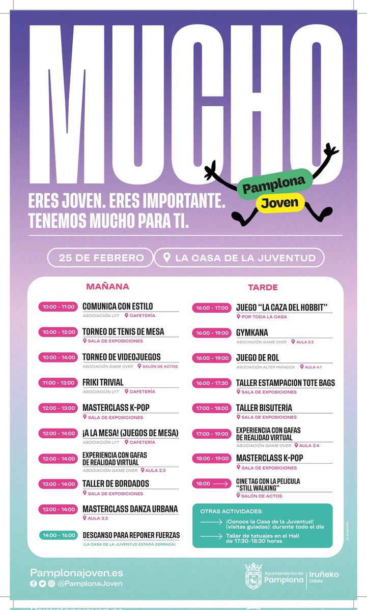 EsCapaACapa's tweet photo. Después de presentarnos en sociedad el miércoles en el demo day de @eoi seguimos fuerte la semana con nuestra primera actividad abierta, en colaboración con @AsociacionLyT llevamos 3 actividades para @PamplonaJoven

¿Queréis saber más? https://t.co/Wt4geEusVw