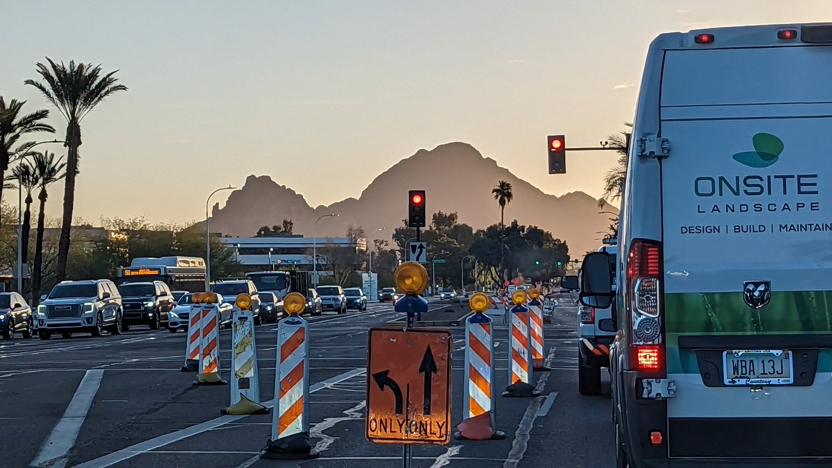 HillaryHutton's tweet photo. Good morning Arizona!
The construction on Camelback Rd. is getting REAL old. If memory serves we've been struggling with lane closures for over 2 years. REAL old. 
#CamelbackMountain
#PrayingMonk https://t.co/CAv8vs1K70