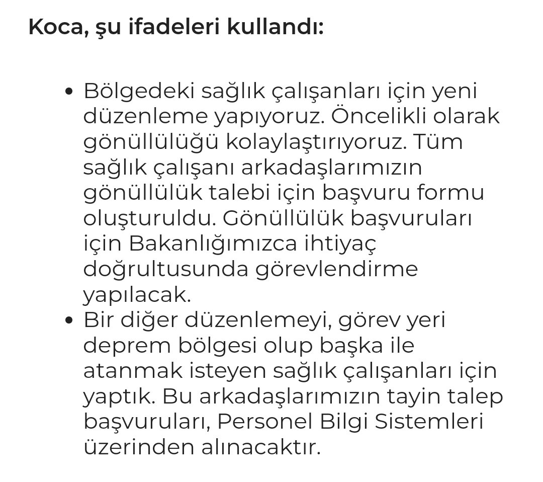 Sağlık bakanı <a href="/drfahrettinkoca/">Dr. Fahrettin Koca</a> 'nın aldığı kararın ivedilikle Milli Eğitim Bakanı <a href="/prof_mahmutozer/">Mahmut Özer</a> 'inde almasını bekliyoruz. TAYİN için ölüm şartı aranmamalı psikolojik travma yaşayan öğretmen öğrenciye verimli olamaz.
<a href="/tcmeb/">Millî Eğitim Bakanlığı</a>
<a href="/mebpgm/">Personel Genel Müdürlüğü</a>
<a href="/fehmirasimcelik/">Fehmi Rasim Çelik</a>
#MebSartsizTayinVer