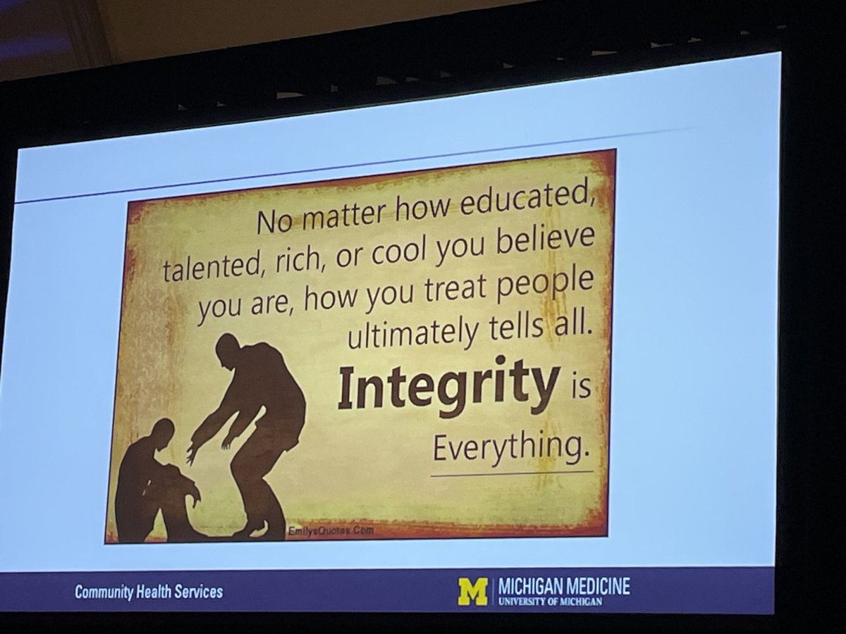 perrone_erin's tweet photo. YES!!! “Integrity is Everything”. Thank you @alfredarooks for inspiring us all to be better! #ImpactingHOPE @UMichSurgery @UMPedsSurg https://t.co/4AKn2cJOw1