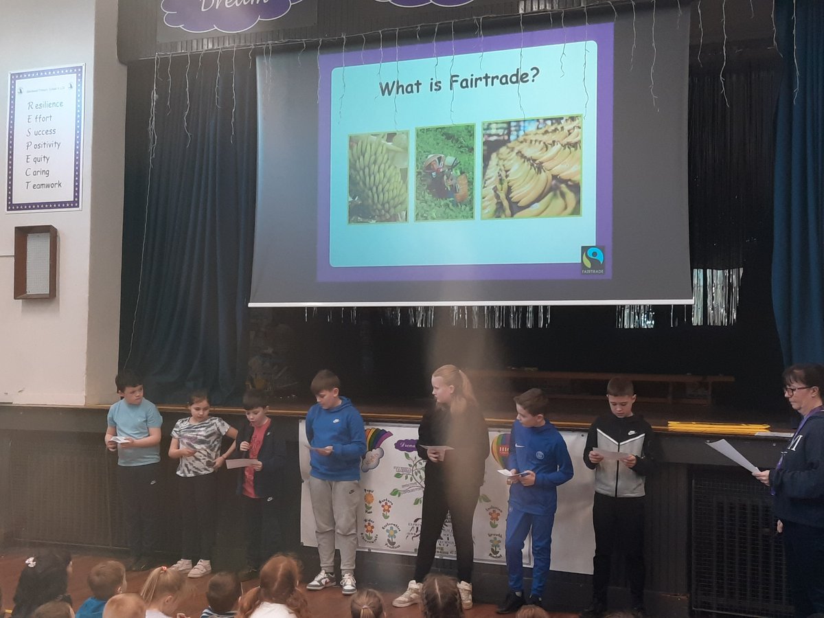 Sandwood120's tweet photo. Thank you to our @FairtradeUK committee for reminding our school what Fairtrade is all about. They shared lots of wonderful things that are happening over the next few weeks on Fairtrade fortnight.

#FairtradeFortnight #FairTradeFuture #sustainability #learningforsustainabilty https://t.co/7pdmeqM0Y8