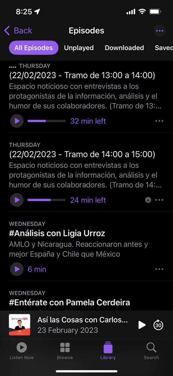 Jjlobos's tweet photo. @CarlosLoret @duendepregunton @AreliPaz  Apple Podcast no  comparte toda su info, ayer jueves podcast tenía contenido del Mie con fecha Jueves.  Ayuda pls https://t.co/O3xfT3cxob