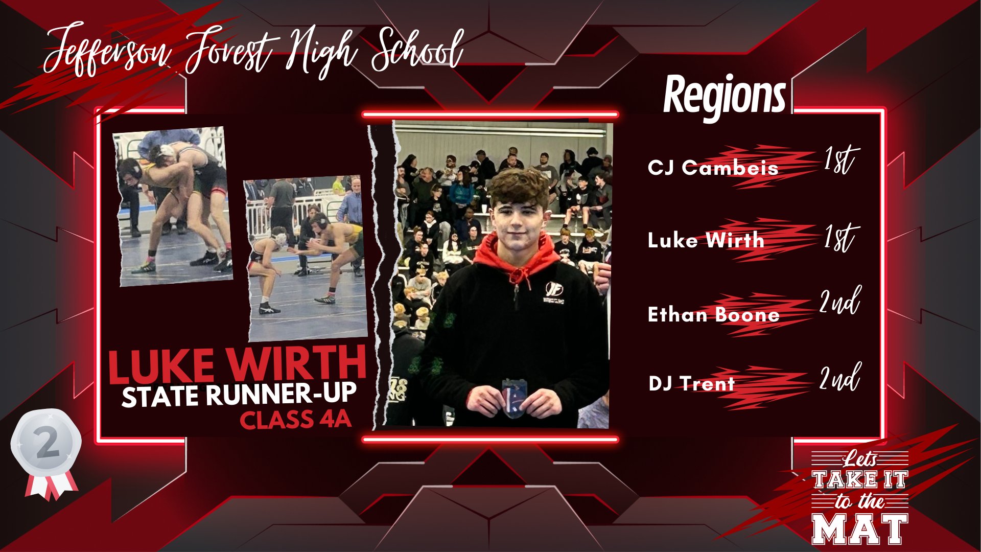 BCPS on Twitter "Jefferson Forest High School’s Luke Wirth received the title of state runner