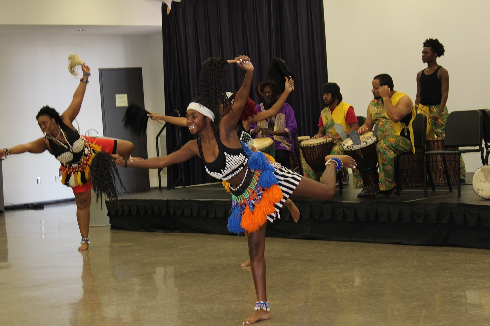 #STLCCFloValley concluded its African American History Month Celebration with an explosion of color, talking drums and a flourish of energetic dance courtesy of The Spirit of Angela West African Dance Troupe. #STLCC #Celebrates #AAHM