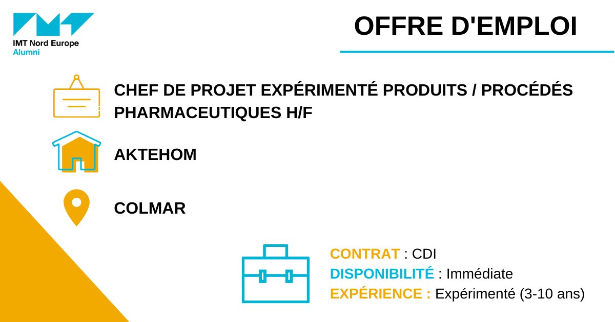 [ OFFRE D'EMPLOI ]

Le #ServiceCarrière te propose une offre en CDI chez AKTEHOM !

👉ow.ly/C0S550MXqco

Retrouve les offres d'#emploi proposées par les Alumni ou nos partenaires sur le site web de l'association !