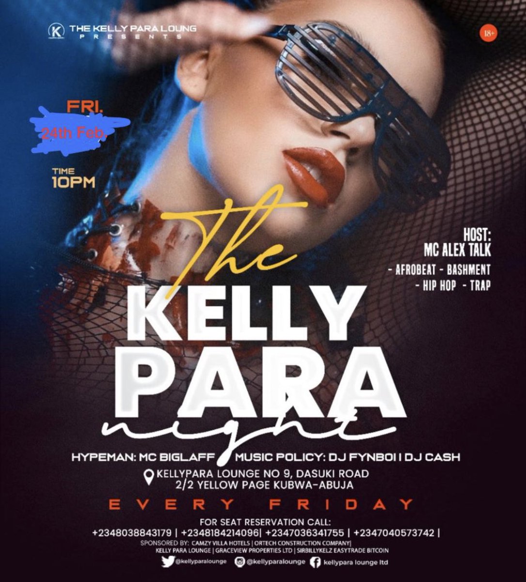 KellyParaLounge's tweet photo. LIT!!! TONITE WE GET ON AT D KELLY PARA NITES!!! DONT BE TOLD GUYS LETS TURN UP AND HAVR FUN GUYS!!!🍾🍾🍾🍾🥁🥁🎺🎺🎤🎤🎷🎷🎷🔥🔥🔥🔥🔥🔥🔥🔥🔥 #kellyparalounge #hibabes #kubwaladies #abuja #nightlife #kubwaparty #club https://t.co/DbH8LCojtI