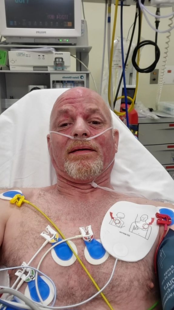 GNairambulance's tweet photo. "I was fine at 9am and by 9.30am I was dead."

Paul Chappell from the Isle of Man collapsed after making his way to hospital.

Thankfully, after one shock from a deliberator, he was resuscitated but needed an urgent transfer to a specialist hospital.

https://t.co/bgMwmdzFQz https://t.co/G0qwkley1x