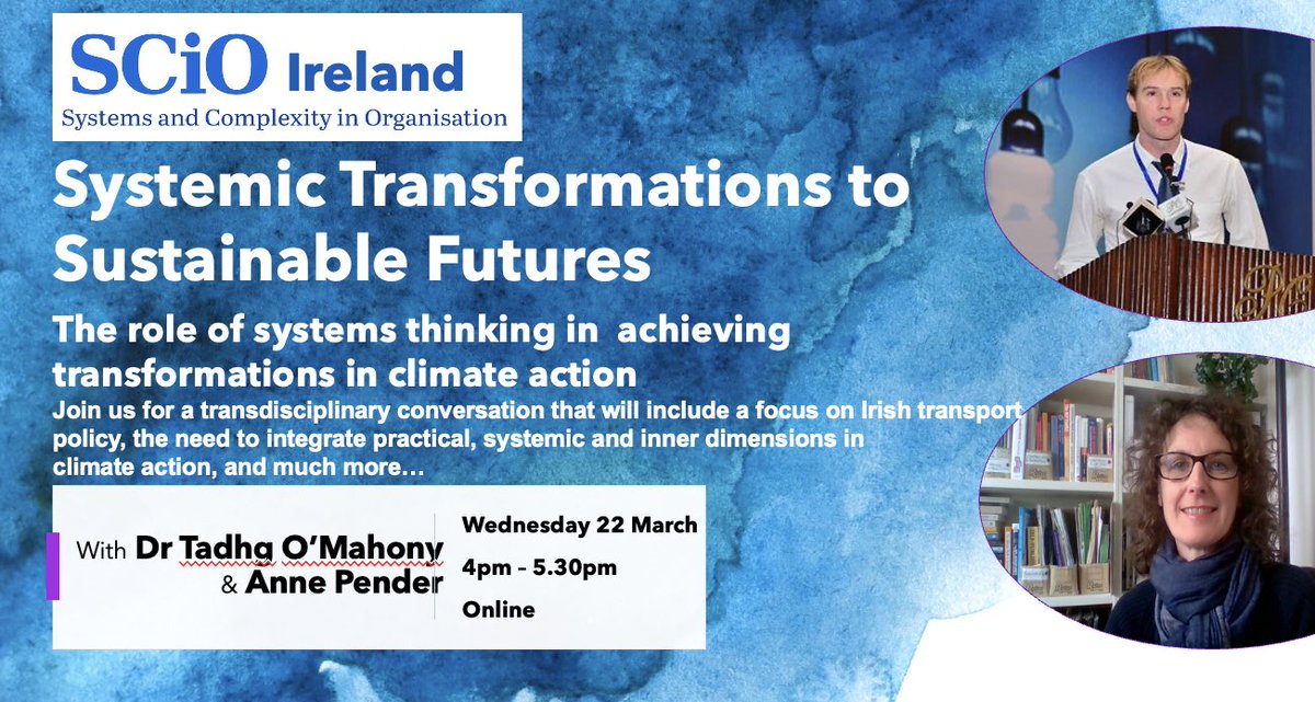 “Join us for a transdisciplinary conversation that will include a focus on Irish transport policy, the need to integrate practical, systemic and inner dimensions in climate action, and much more…”eventbrite.com/e/systemic-tra…