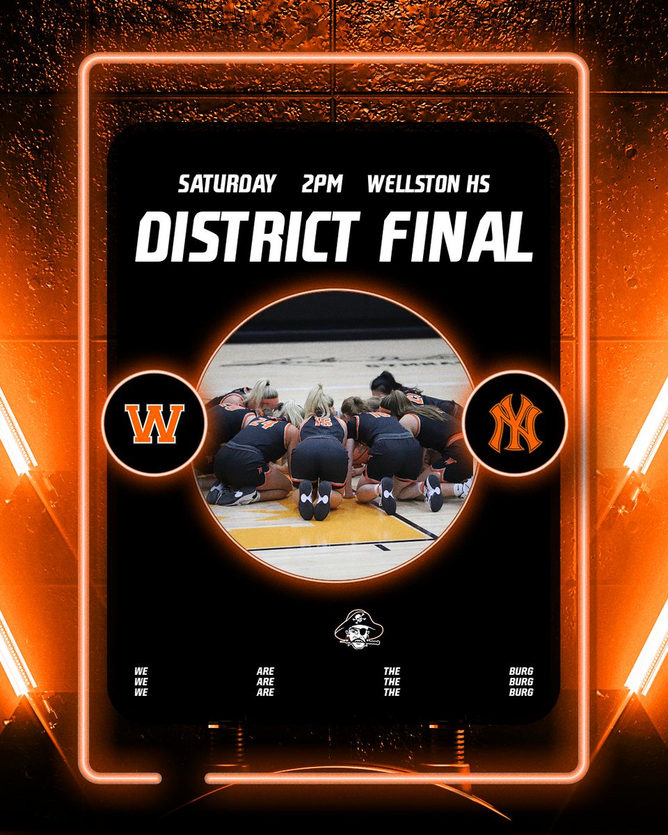 Wheelersburg Lady Pirates (@burgladypirates) on Twitter photo π¨ We need ALL OF WHEELERSBURG to show up and BRING THE NOISE. Support the Lady Pirates in the District CHAMPIONSHIP tmrw at Wellston HS against Nelsonville York at 2pm. 
These ladies have FOUGHT for WHEELERSBURG and now need everyone to SHOW UP FOR THEM π¨ We need ALL OF WHEELERSBURG to show up and BRING THE NOISE. Support the Lady Pirates in the District CHAMPIONSHIP tmrw at Wellston HS against Nelsonville York at 2pm. 
These ladies have FOUGHT for WHEELERSBURG and now need everyone to SHOW UP FOR THEM
