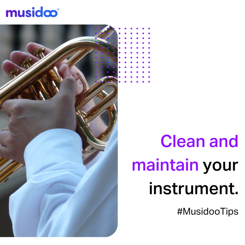 ⭐️ Every week, devote 30 minutes to clean your trumpet. The last thing you want to do when performing or practising is to change your playing because your horn is clogged.

#Musidoo #LiveOnline #BestReels #MusicLearningTips  #PlayAnInstrument #ViolinTips #MusicTips