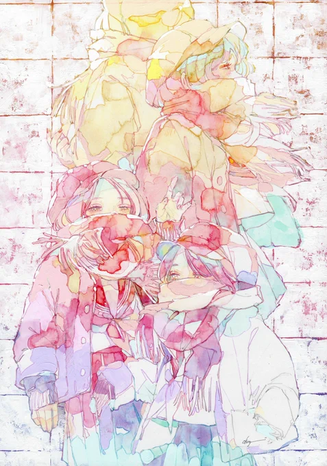 色紙以外の原画こんな感じです。他にもあるけど送ってしまって写真撮れないので明日のお楽しみ…!原画もグッズも盛りだくさんです名古屋の皆さんお待ちしてます〜!#tsukushiza 