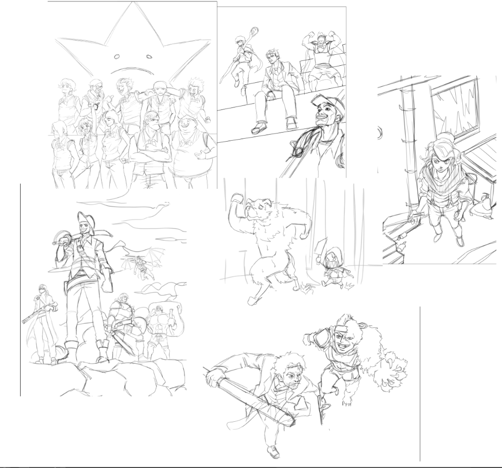 PulseSplice's tweet photo. been really lazy at drawing this year so heres a bunch of WIP's https://t.co/DPtncUeICZ