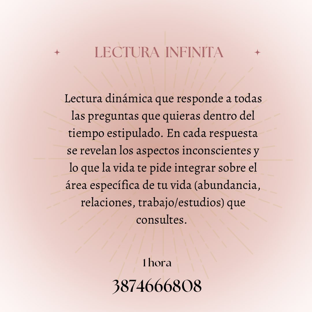 Bueno días🫶🏼 dejo abajo mi catálogo de lecturas🃏 para el que quiera leérselas conmigo, atiendo online, y si estás en Salta presencial💫

Me puede seguir en ig: @_visionmagica_ 

instagram.com/_visionmagica_…

Por si te interesa ver más de mi contenido, con un rt me ayudas un montón