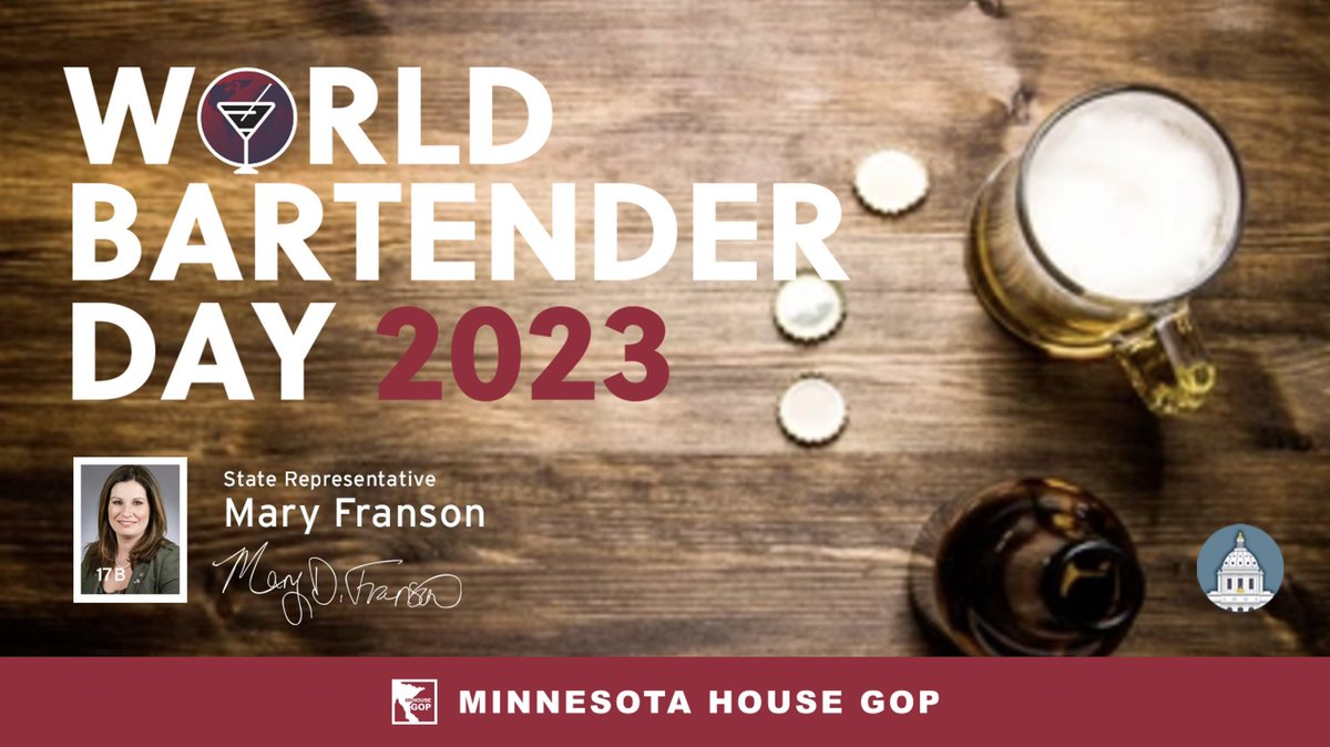 MaryFransonMN's tweet image. To all our bartenders that keep our Main Street bars, restaurants, and cafes going, thank you!