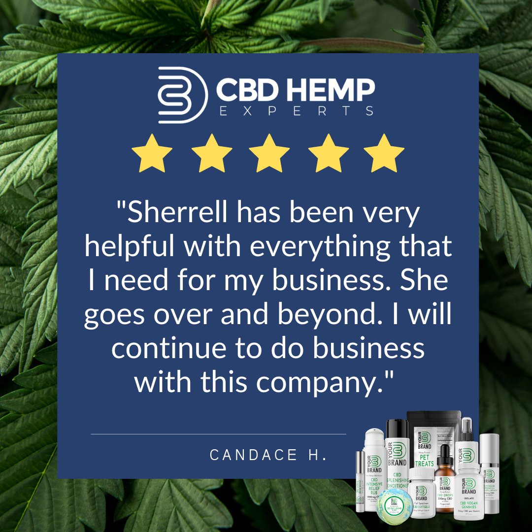 cbdhempexperts's tweet photo. 5 Star Review
β β β β β
Here is what our amazing customers are saying about us!
#CBD #TestimonialTuesday #5StarReview #WholesaleCBD #PrivateLabelCBD #WhiteLabelCBD #CBDBusiness #JAGAlliance #Hemp #NAYSA #CBDHE #CBDManufacturer #CBDSupplier https://t.co/ndZLcEBK6b