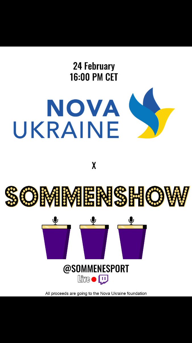 filip_orre's tweet photo. Hoppas vi ses där https://t.co/U2v0ejFiaX @Sommenesport @novaukraine 

#insamling #event #sommenbygdenesport #twitch #novaukraine https://t.co/bZLZD2hvRX