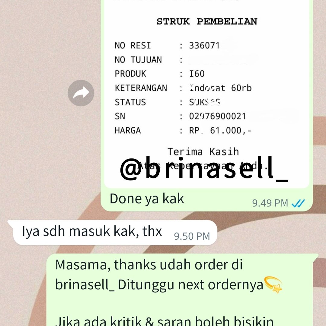 brinasell_'s tweet image. 2. Pulsa Indosat
#testibrinasell_ #pulsaindosat