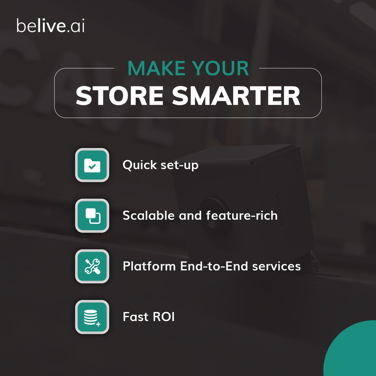 Our cameras capture real-time data &amp; provide the best solutions so you can make better and quicker decisions. Visit belive.ai  for more details.  

#aidata #smartstore #aicamera #aitechnology #artificalintelligence #aimarketing #aipowered #datascience