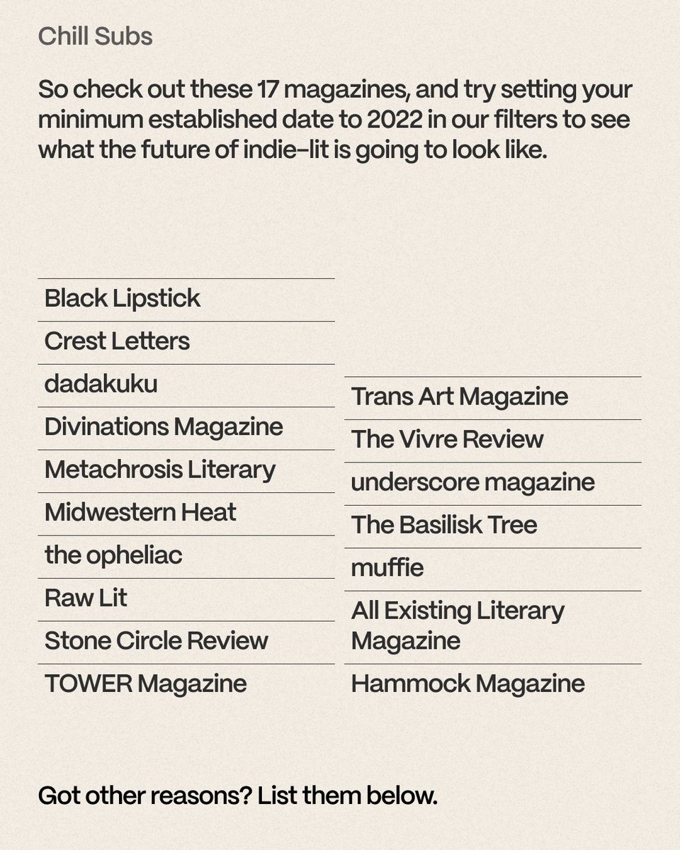 Chill Subs tweet media