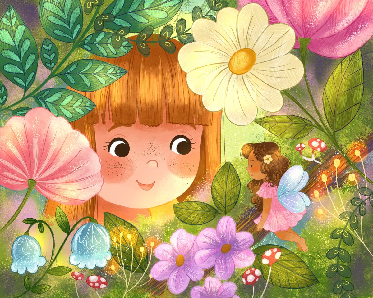 A peek into a secret world 🌼🌷✨

#illustration #kidlit #kidlitart #digitalart #picturebooks #childrensbooks #childrensillustrations #procreate #art #fairy #characterdesign