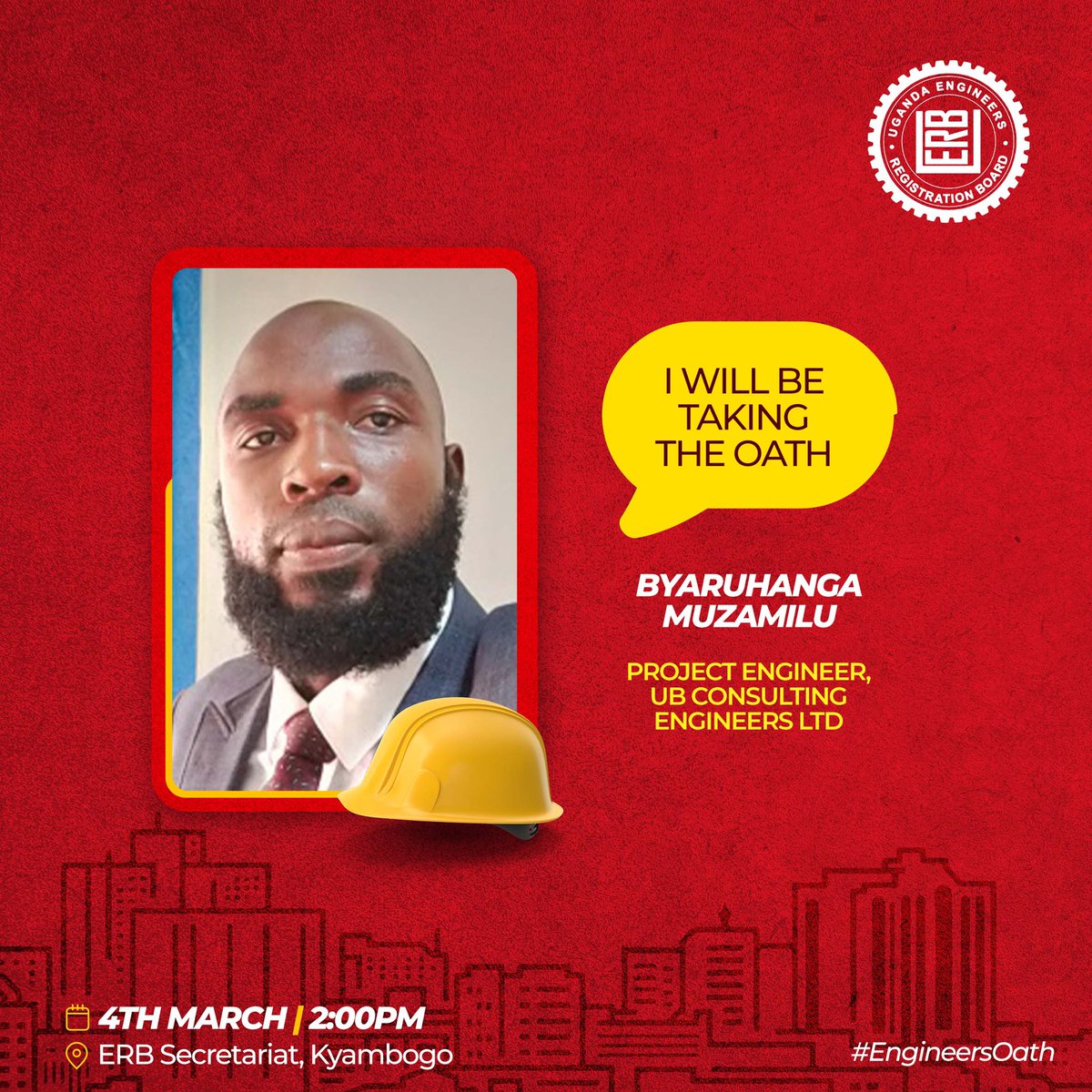 Kudos to Byarugaba Muzamilu who holds a PGD in Project Planning and Management from UMI and a Bsc in Civil Engineering from <a href="/Makerere/">Makerere University</a> 

He works as a Project Engineer with UB Consulting Engineers Ltd Supervising Construction works in Mbale City under USMID program.

#WED2023