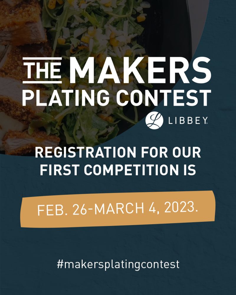 Calling all Chefs!!! 
Introducing the Libbey Makers Plating Contest – your chance to win amazing prizes just by telling a story with your culinary masterpiece on social media &amp; tag @libbeypro
#makersplatingcontest 
contest rules please read here: lnkd.in/dNi2sKb6