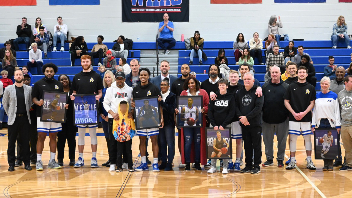 AllianceCathCU's tweet photo. We would like to congratulate the @MUCrusaders   basketball seniors for all of the hard work and dedication that they put towards their education and to the basketball team. We are proud of you! https://t.co/wWYkOgX61Z