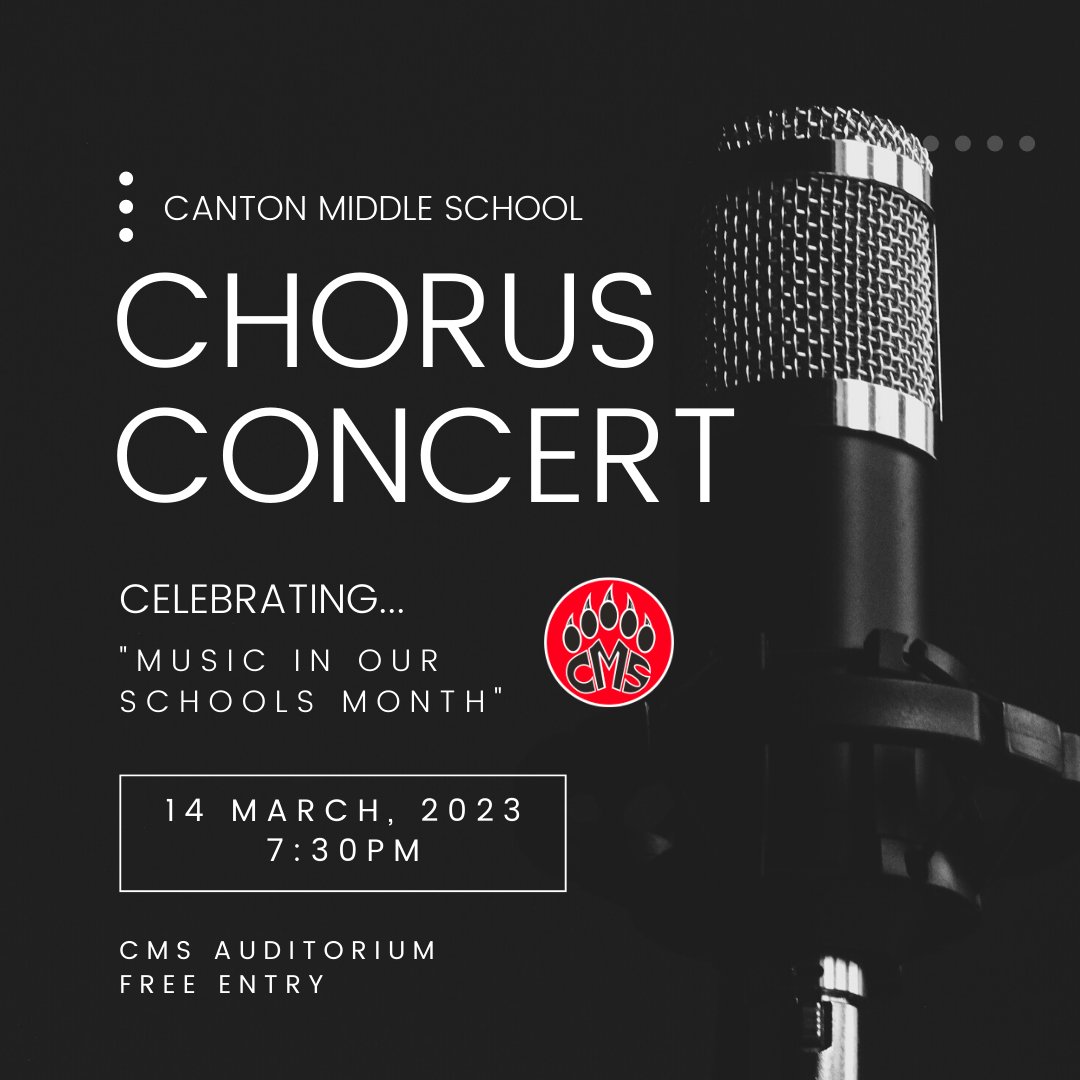 Spring Chorus Concert ~ March 14th ~ 7:30pm - cms.schools.haywood.k12.nc.us/2023/02/24/spr…