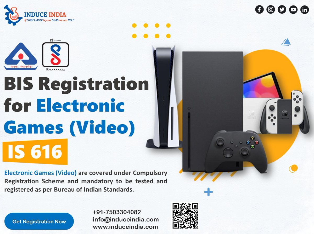 Electronic Games (Video) are covered under #compulsoryregistrationscheme and mandatory to be tested and registered as per #bureauofindianstandards

#indianstandards #bisregistration #crs #crsregistration #productcompliance #videogame #electronicproducts #induceindia #madeinindia