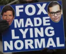 channingdutton's tweet image. As we wait for Rupert to get hammered by the #votingmachine jury, lets take a moment and understand the harm of #FoxNews.  Over there, lying is an act of faith.  Just wait til a #climatejustice jury hands down its own verdict.