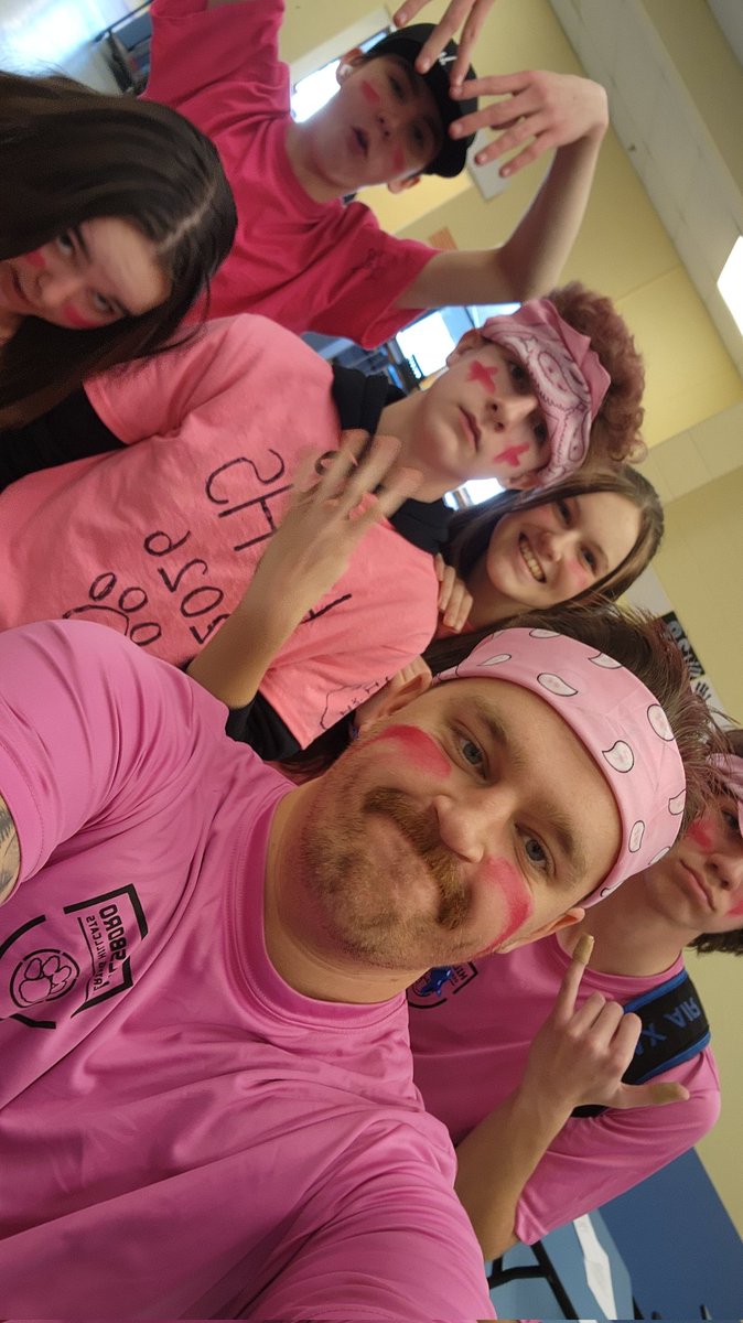 HDHS_PhysEd's tweet photo. REAL freshMEN WEAR PINK #HDHSPRIDE https://t.co/qmaHXIqFen