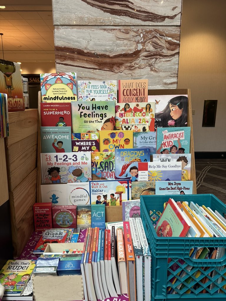 sswconf's tweet photo. Make sure to check out some of the amazing books in the Exhibit section to bring back to school with you! 📚#txschoolsw https://t.co/B3ApQDzwer