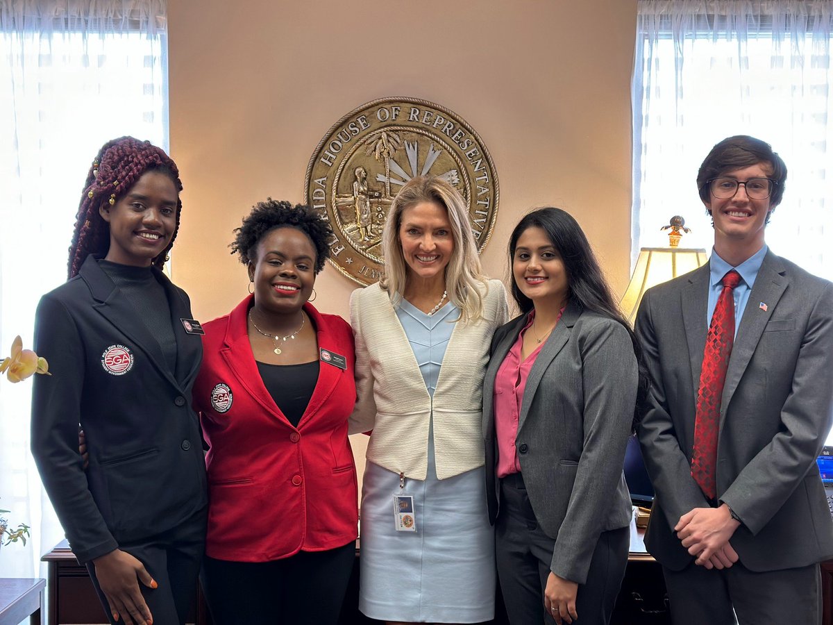 PolkState's tweet photo. Polk State's student leaders had a productive and fun time in Tallahassee meeting with members of the Polk County Legislative Delegation. Thank you, legislators - #WeArePolk! https://t.co/kszMU5P7JU